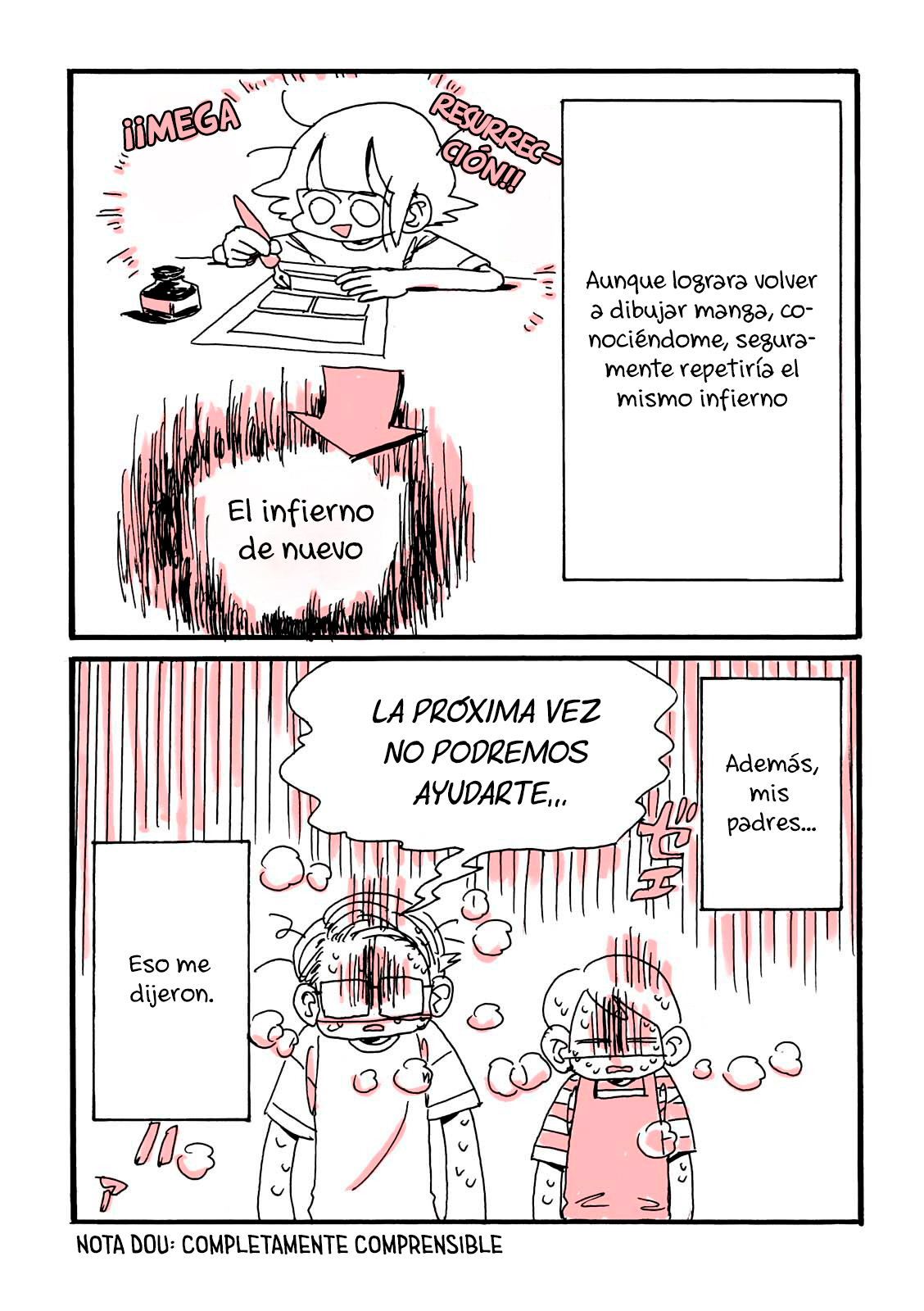 Reporte de cómo escapé del infierno de esforzarme demasiado Capitulo 8 página 4