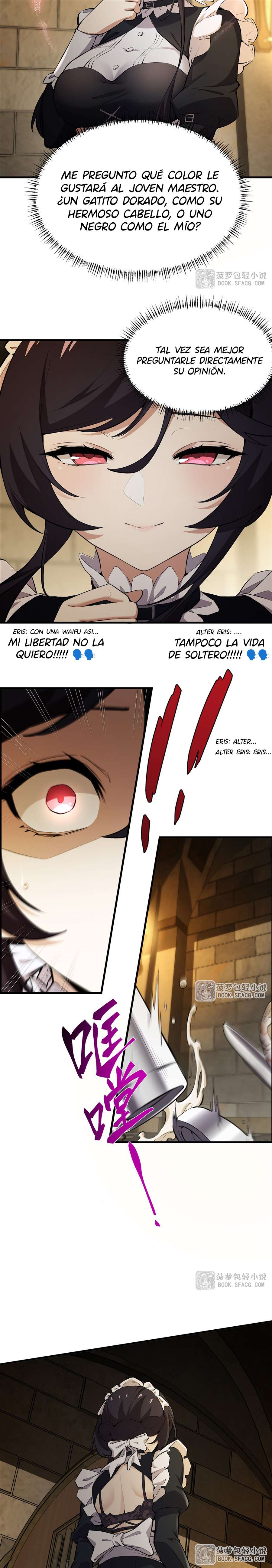 El villano rubio de la novela de la protagonista femenina quiere ser feliz Capitulo 24 página 9