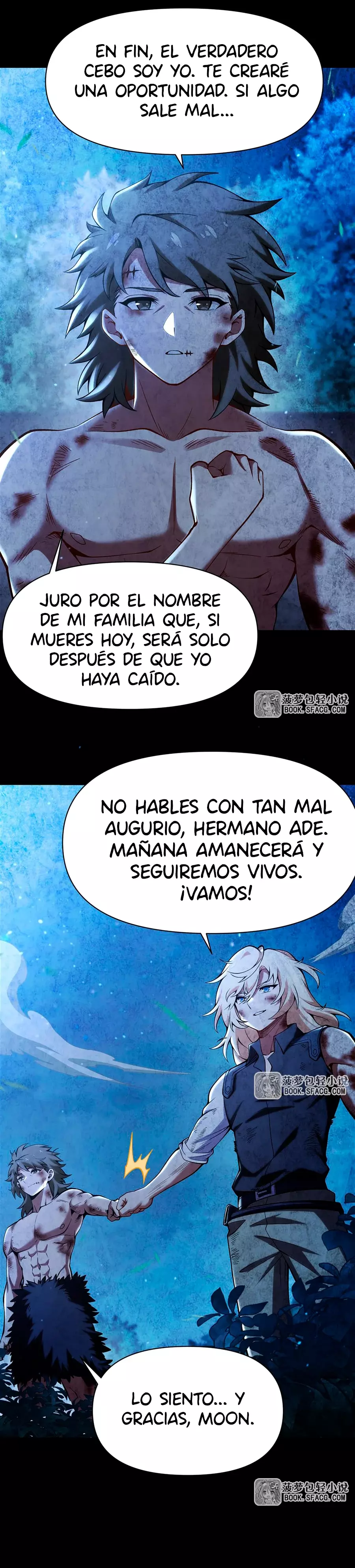 El villano rubio de la novela de la protagonista femenina quiere ser feliz Capitulo 35: Contigo hasta el final página 8