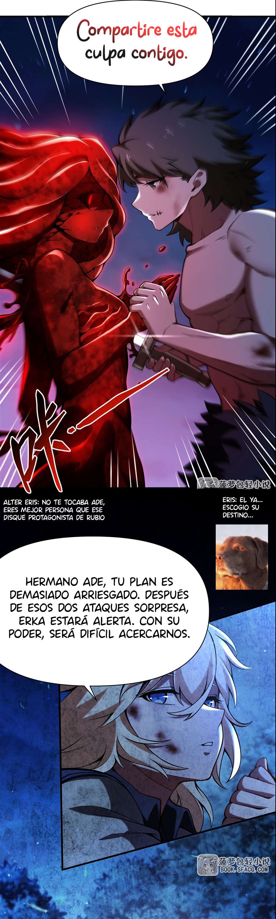 El villano rubio de la novela de la protagonista femenina quiere ser feliz Capitulo 35 página 16