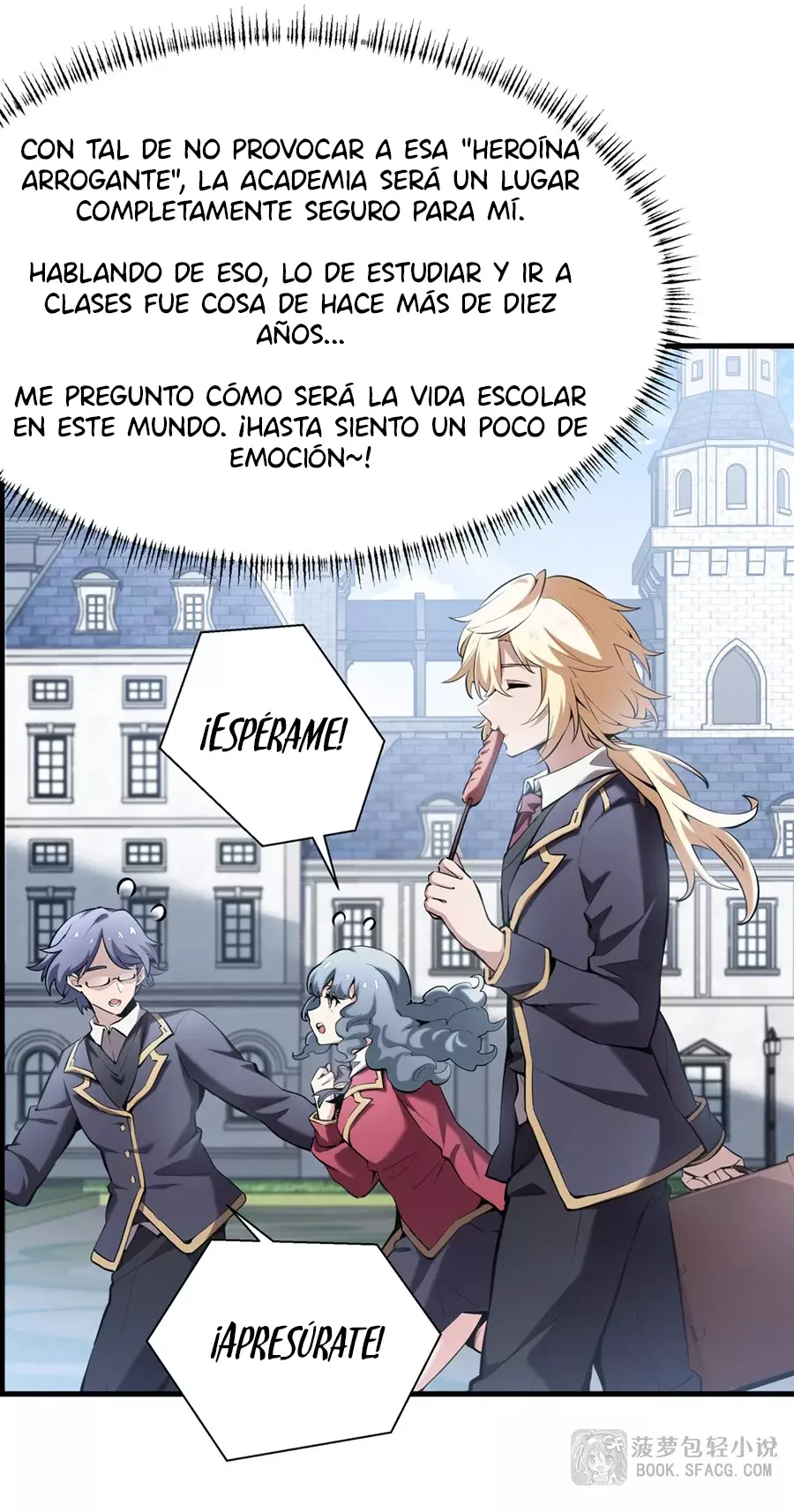 El villano rubio de la novela de la protagonista femenina quiere ser feliz Capitulo 40: Regreso a la Academia página 24