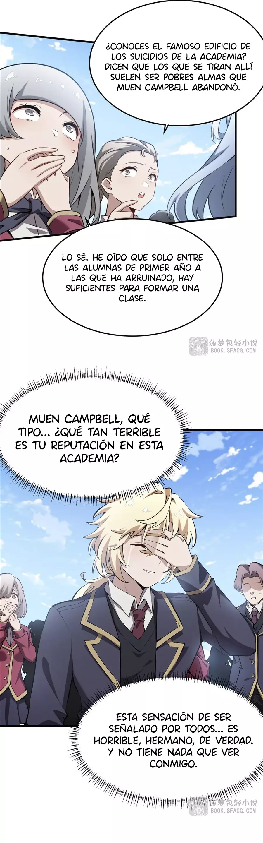 El villano rubio de la novela de la protagonista femenina quiere ser feliz Capitulo 41: La Atención de la Senpai página 3