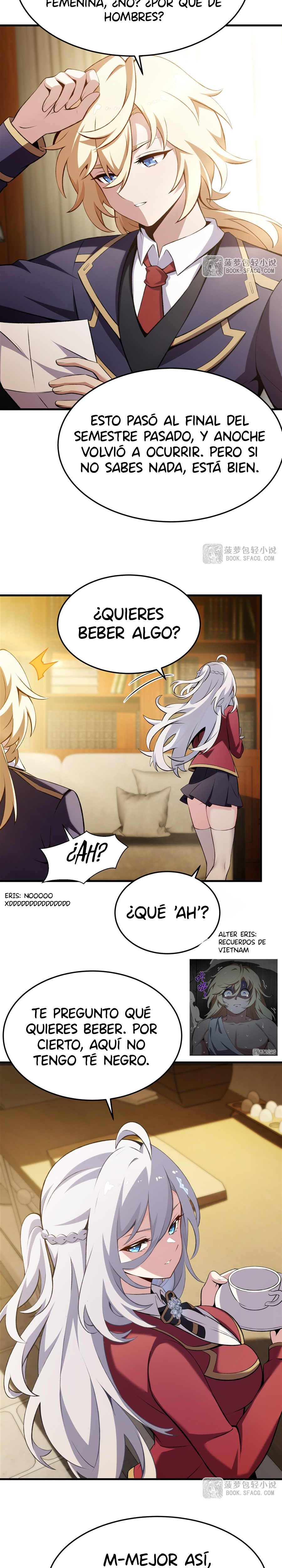 El villano rubio de la novela de la protagonista femenina quiere ser feliz Capitulo 49 página 9