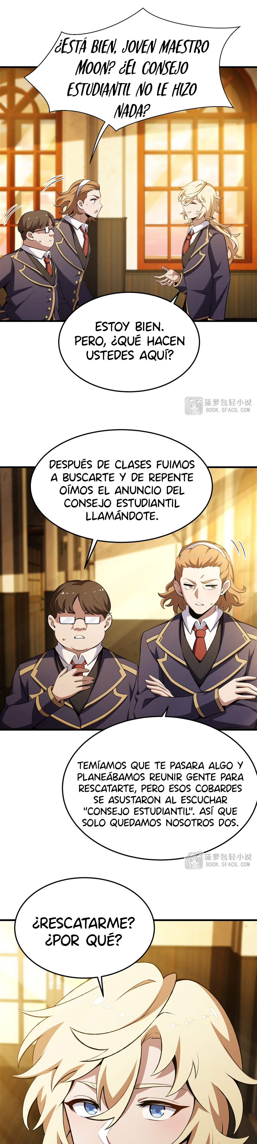 El villano rubio de la novela de la protagonista femenina quiere ser feliz Capitulo 50 página 6