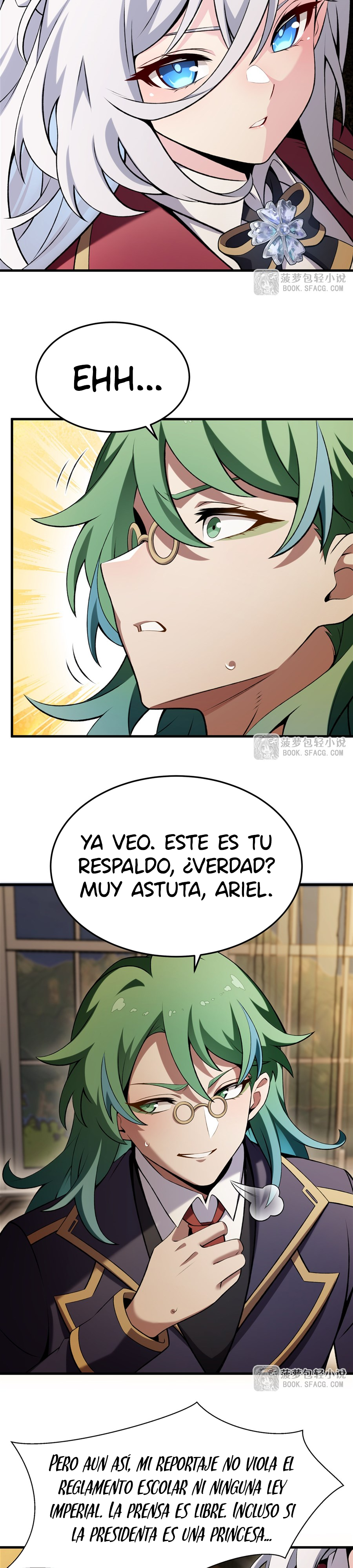 El villano rubio de la novela de la protagonista femenina quiere ser feliz Capitulo 51 página 16