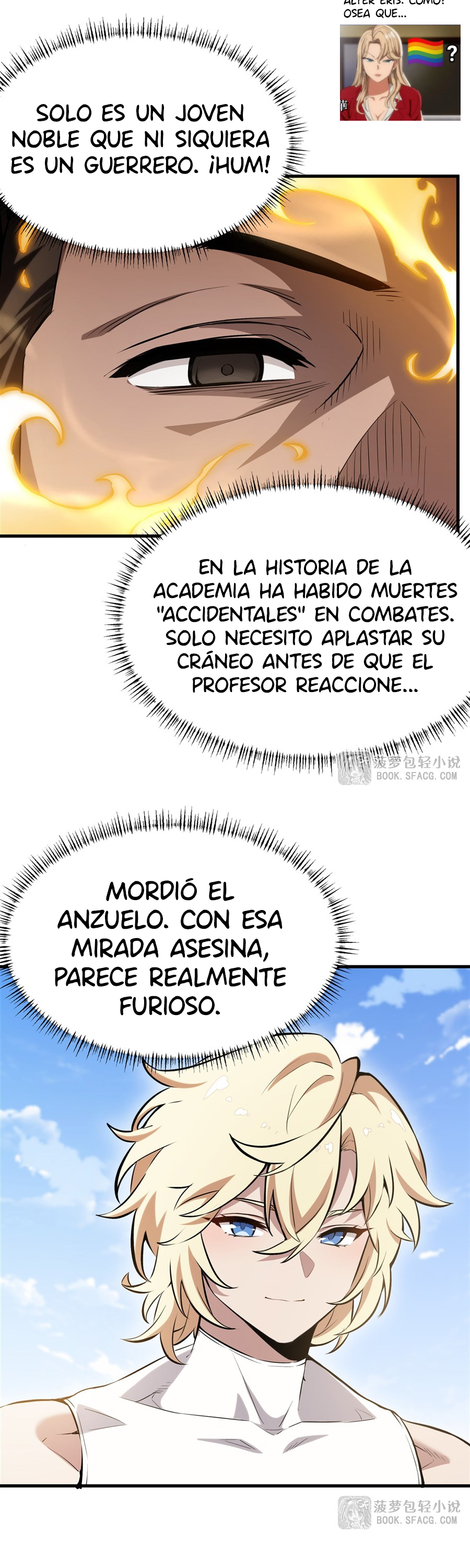 El villano rubio de la novela de la protagonista femenina quiere ser feliz Capitulo 53 página 4