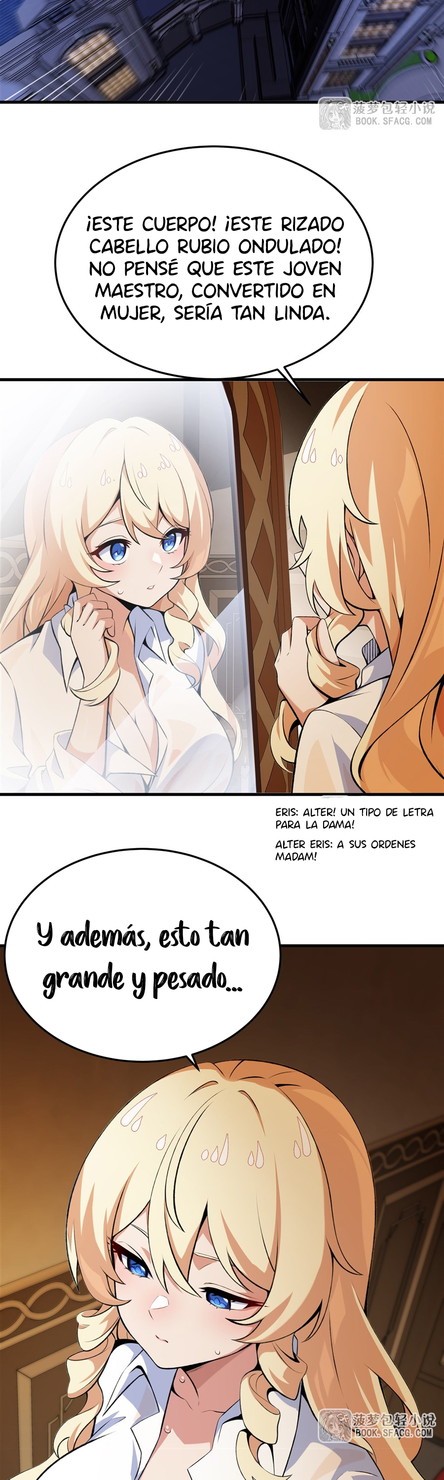 El villano rubio de la novela de la protagonista femenina quiere ser feliz Capitulo 56 página 15