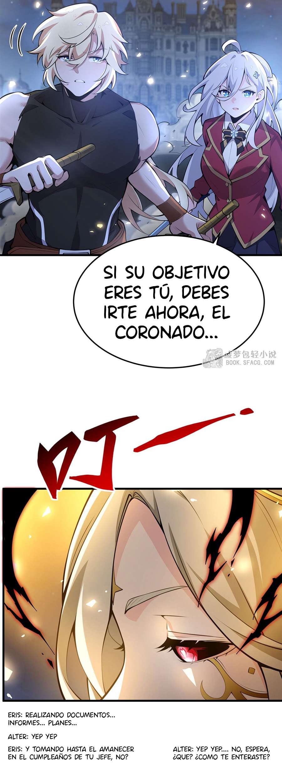 El villano rubio de la novela de la protagonista femenina quiere ser feliz Capitulo 66 página 8