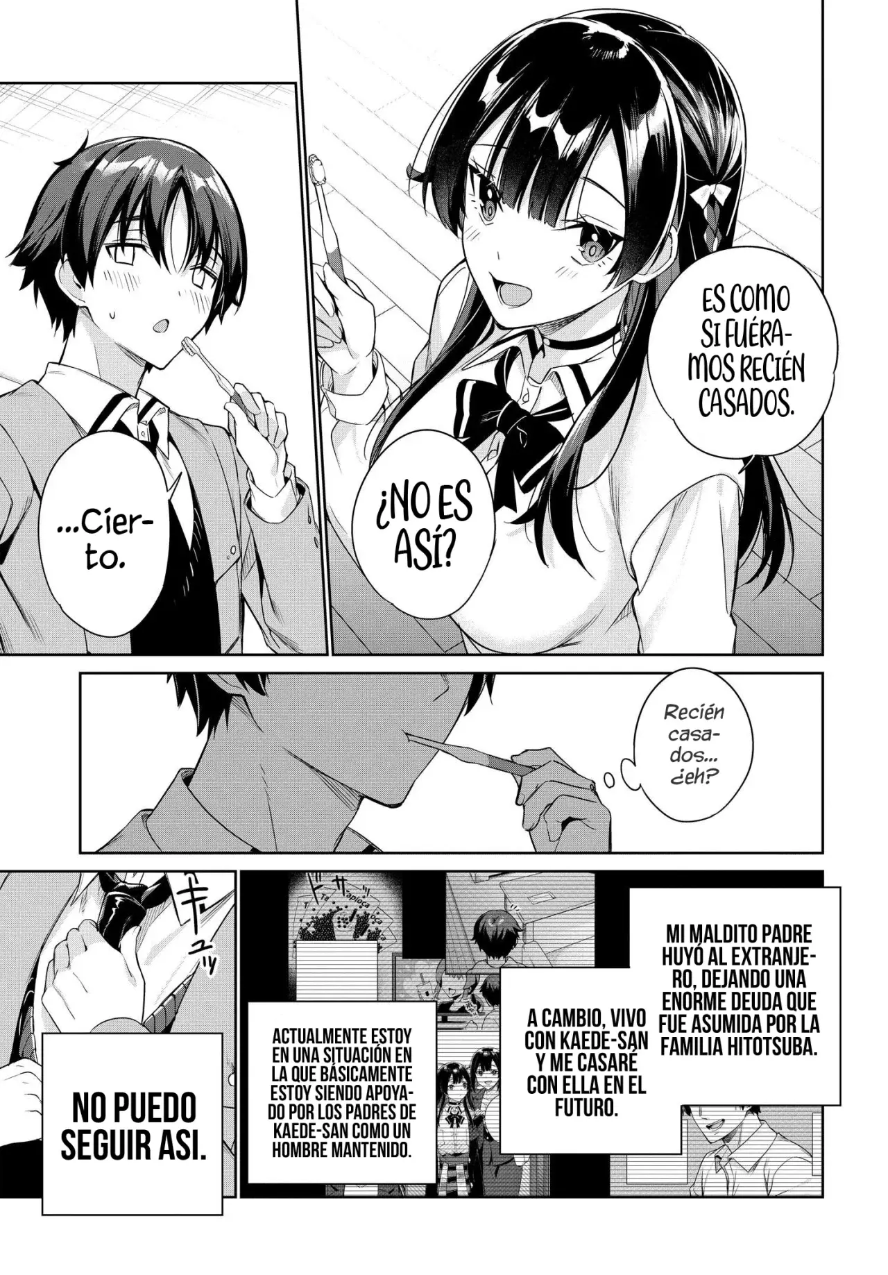 Voy a vivir contigo no porque mis padres me dejaron su deuda, sino porque me gustas Capitulo 27 página 14