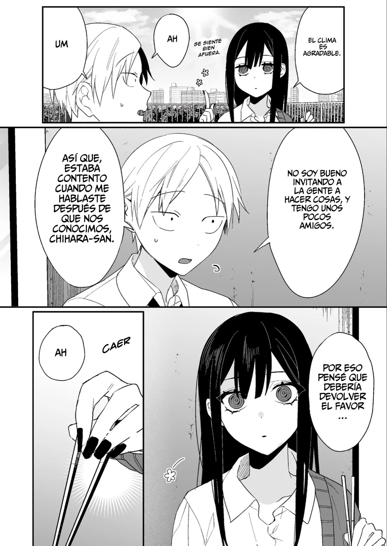 Esa chica es linda... ¿pero peligrosa? Capitulo 10: ¿A qué sabe, Chihara-san? página 6