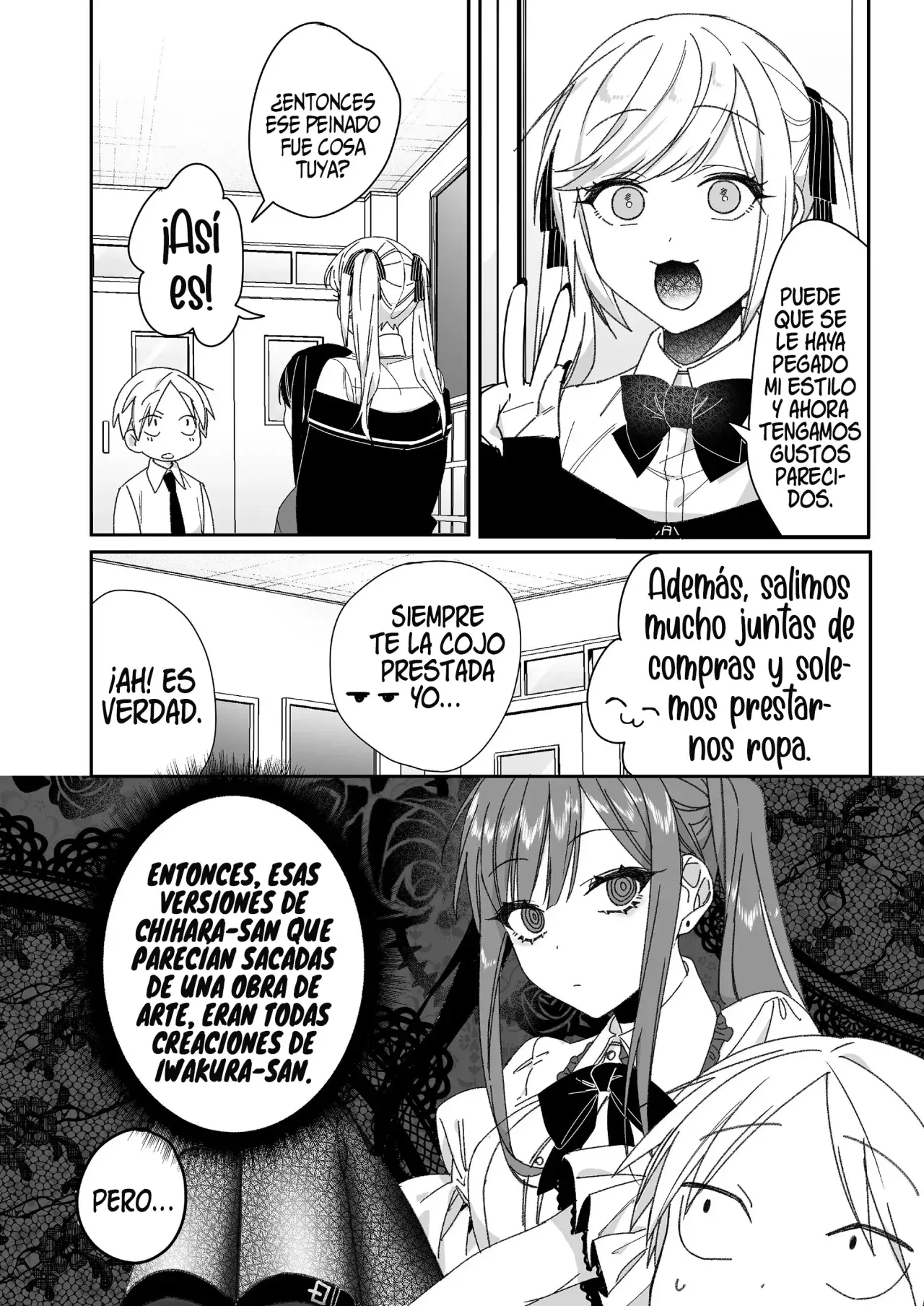 Esa chica es linda... ¿pero peligrosa? Capitulo 62: ¿Huelo bien, Chihara-san? página 8