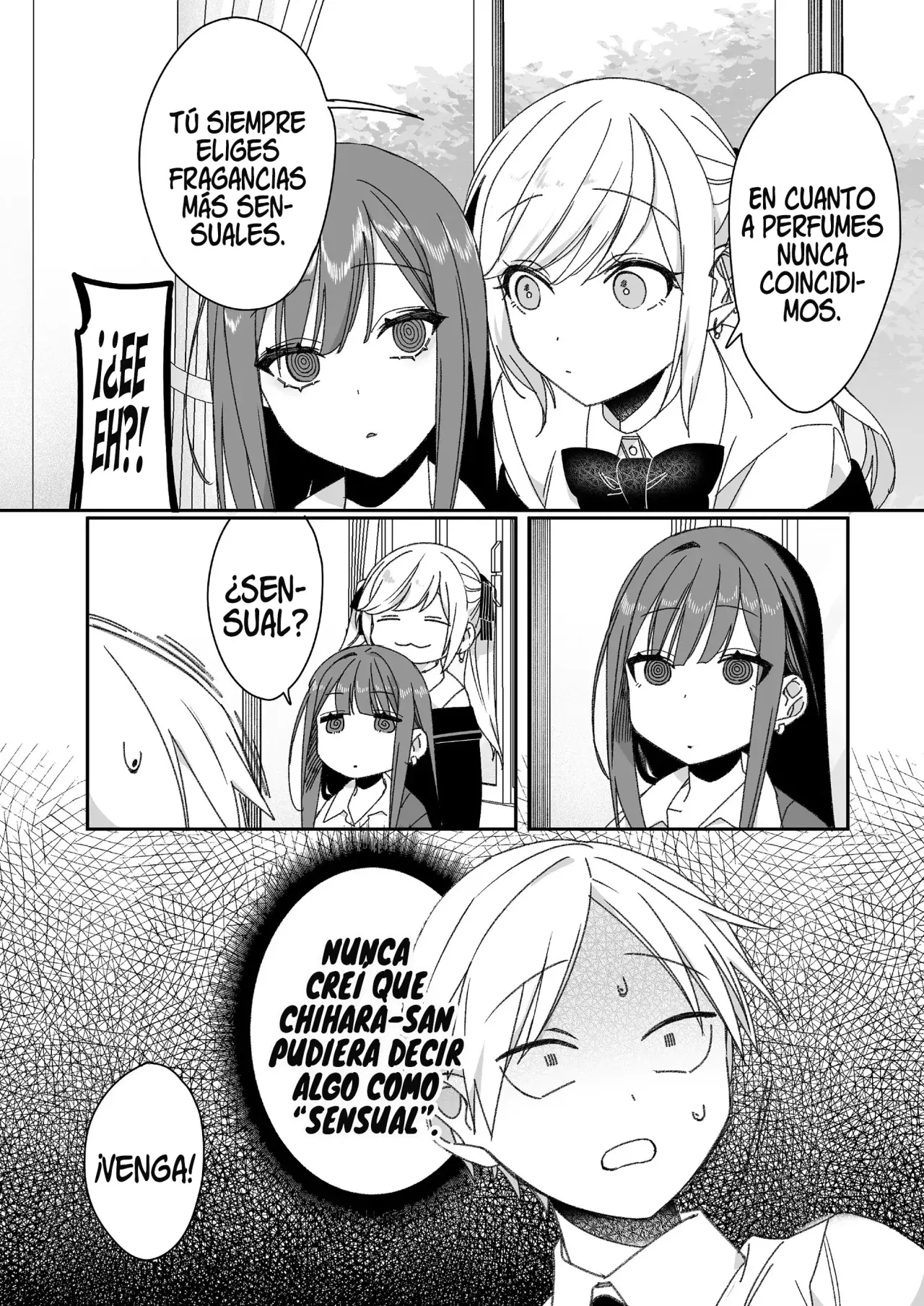 Esa chica es linda... ¿pero peligrosa? Capitulo 62: ¿Huelo bien, Chihara-san? página 9