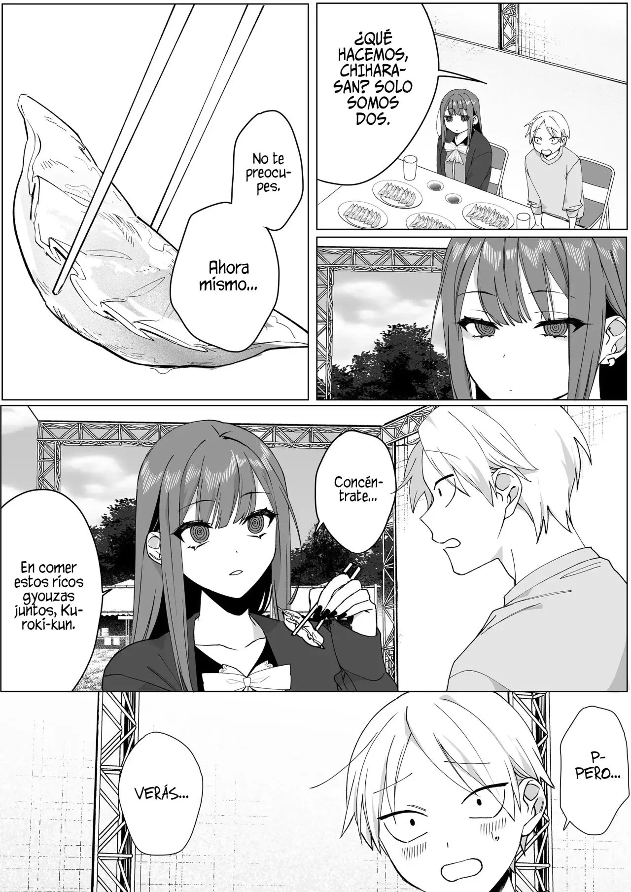 Esa chica es linda... ¿pero peligrosa? Capitulo 66: ¿Día del festival del gyouza? Chihara-san. página 11