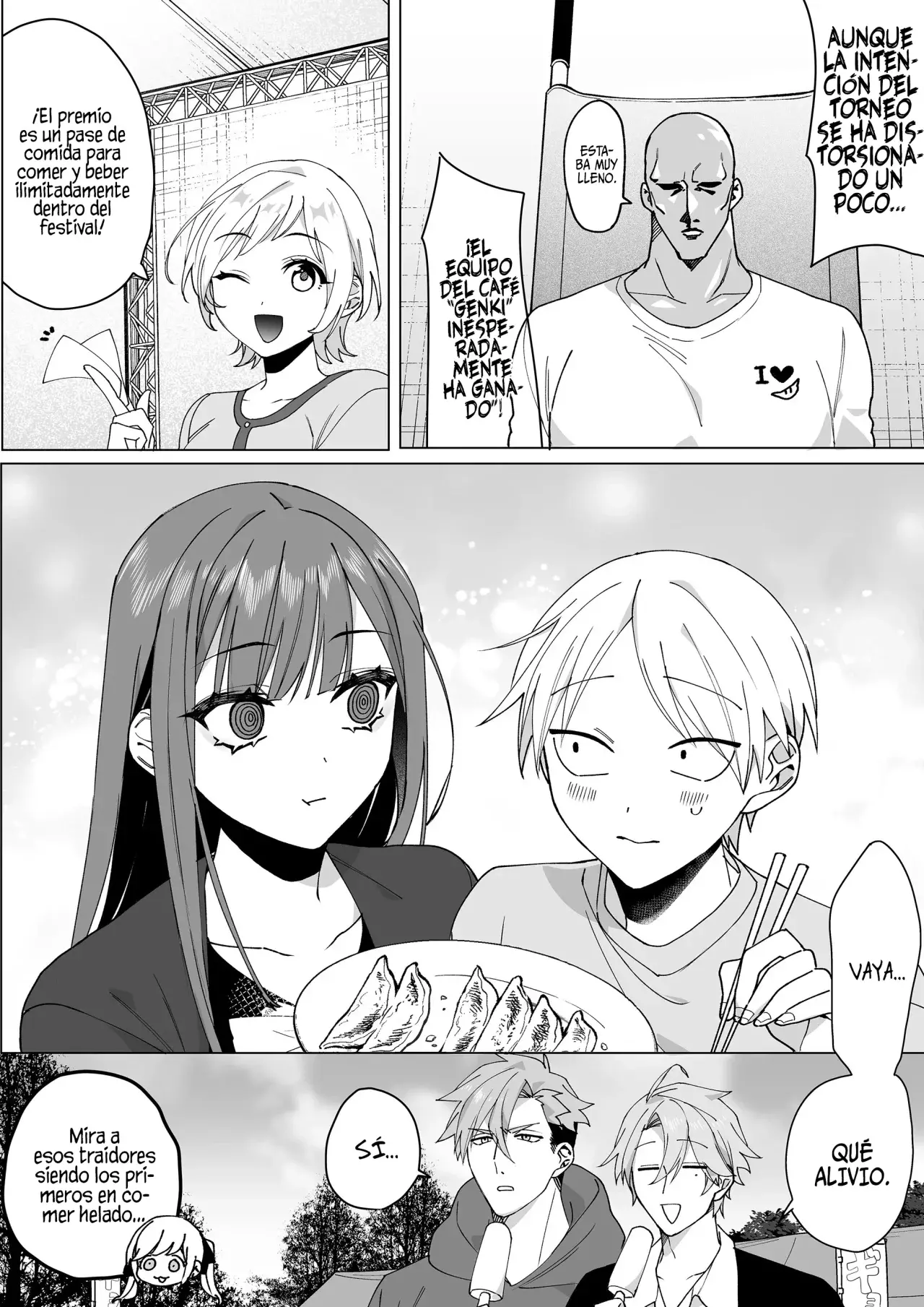 Esa chica es linda... ¿pero peligrosa? Capitulo 66: ¿Día del festival del gyouza? Chihara-san. página 13