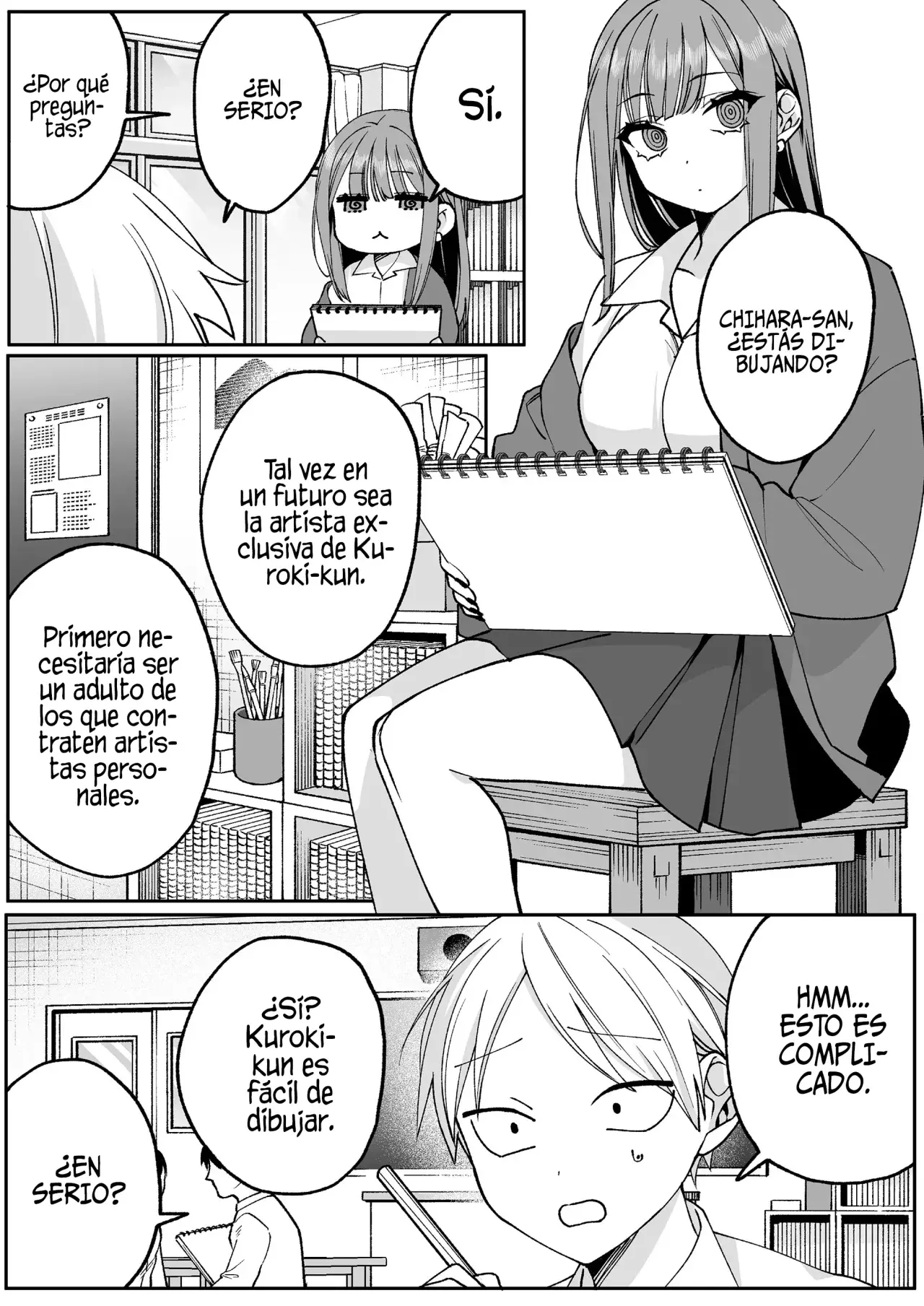 Esa chica es linda... ¿pero peligrosa? Capitulo 68: ¿Puedes dibujar? Chihara-san página 6