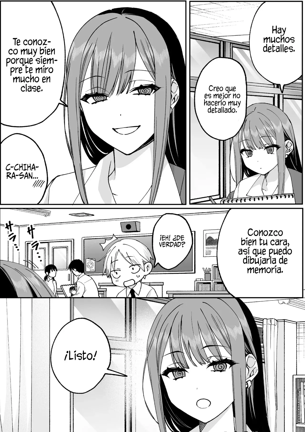 Esa chica es linda... ¿pero peligrosa? Capitulo 68: ¿Puedes dibujar? Chihara-san página 7