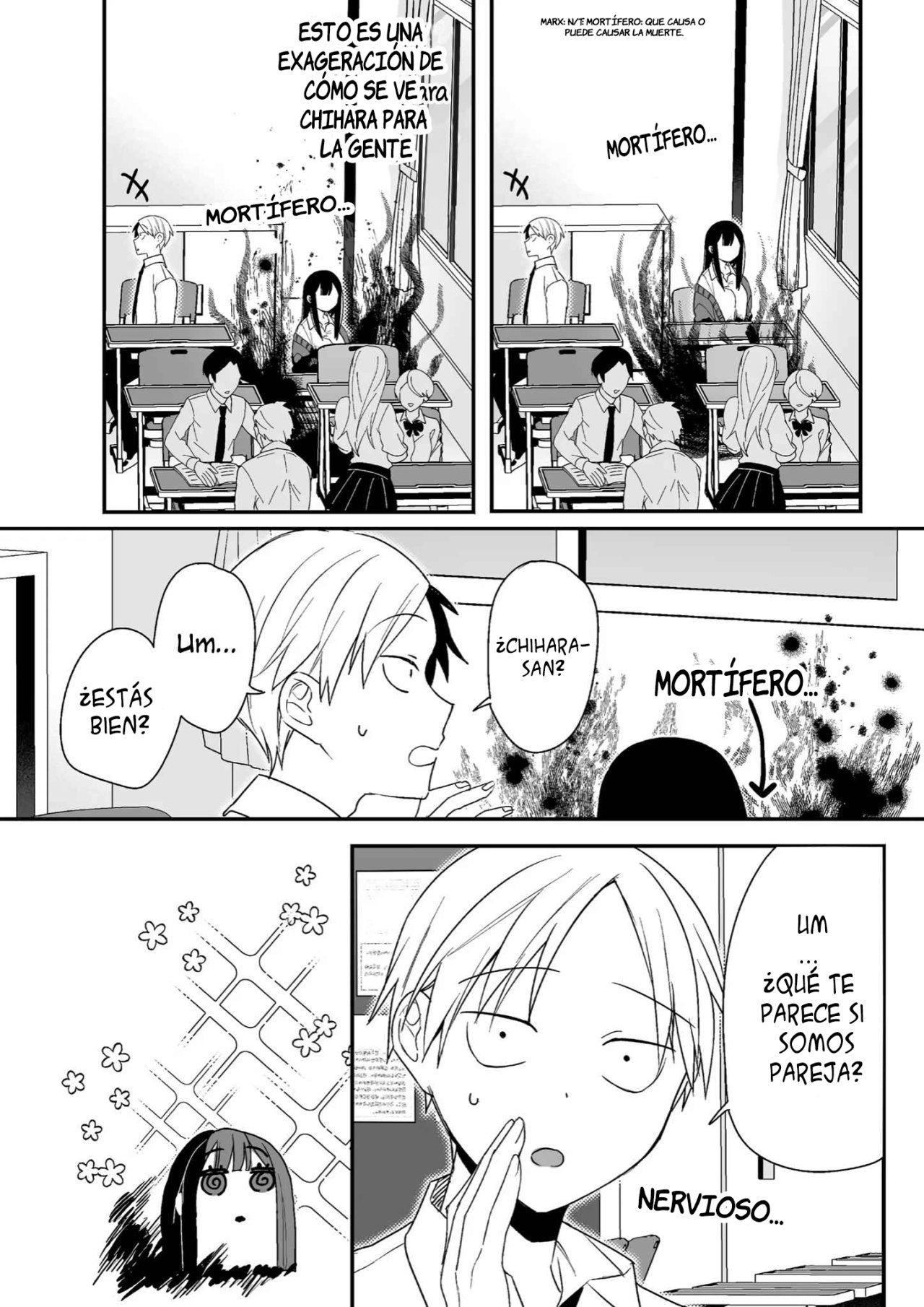 Esa chica es linda... ¿pero peligrosa? Capitulo 9: ¿Acabamos de pasar por el lado del otro, Chihara-san? página 6