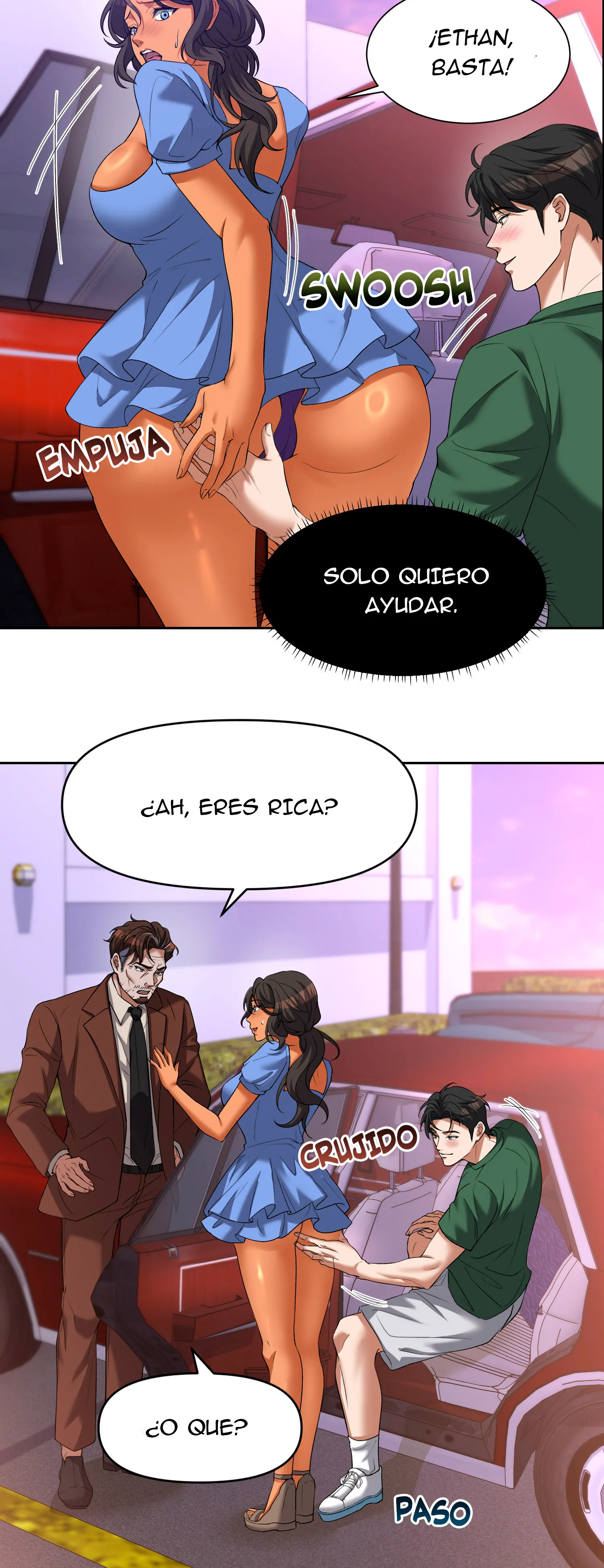 Viaje en el asiento trasero con mi madrastra Capitulo 5 página 3