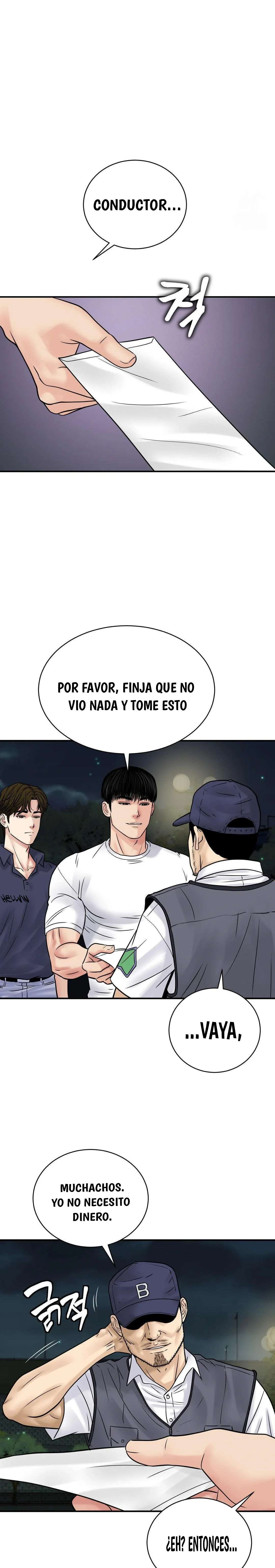 with three men on a late-night bus Capitulo 4 página 22