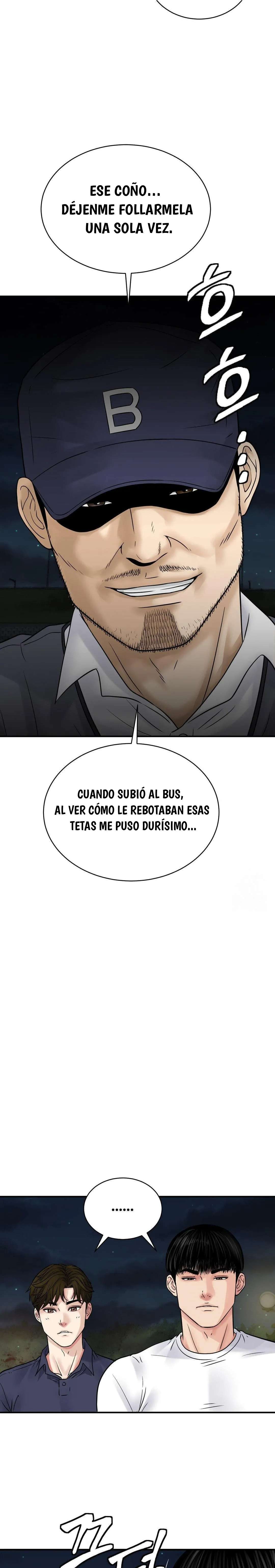 with three men on a late-night bus Capitulo 4 página 23