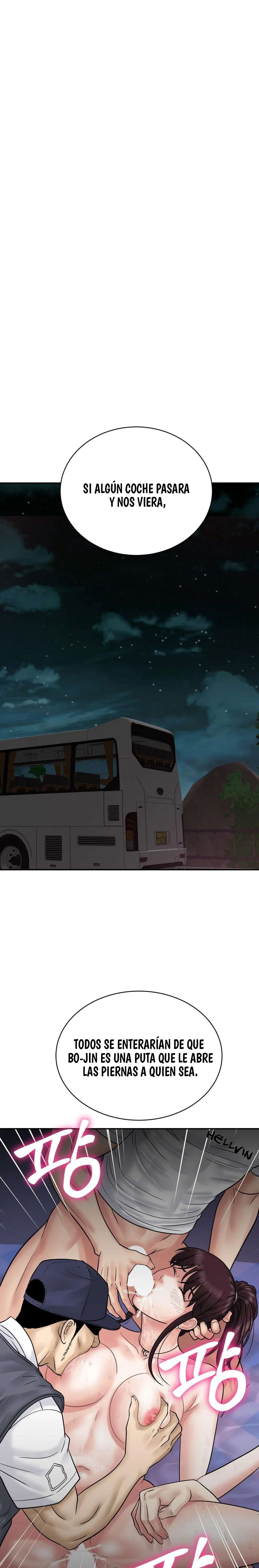 with three men on a late-night bus Capitulo 5 página 28