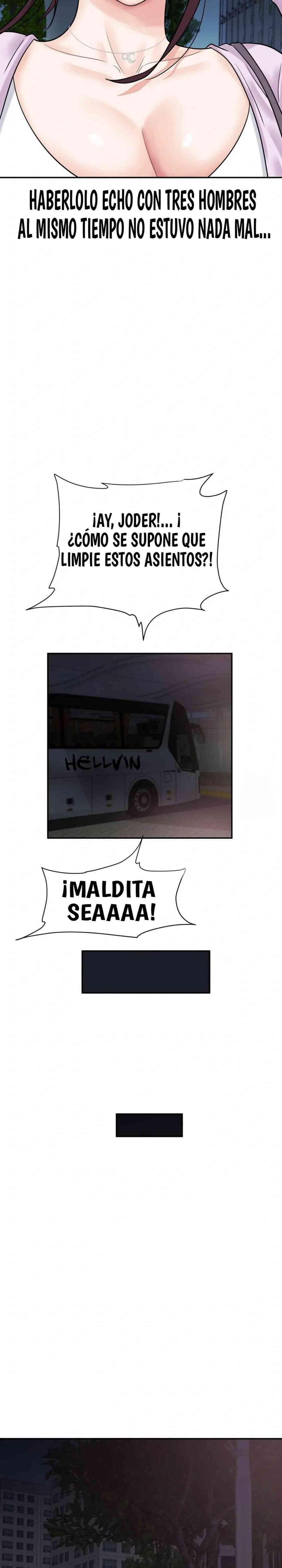 with three men on a late-night bus Capitulo 6 página 23