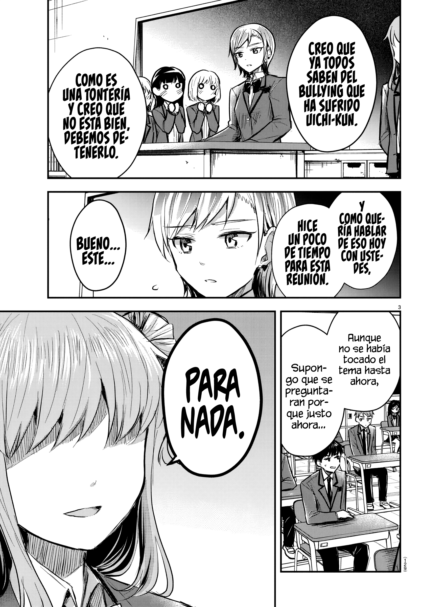Kimi wa Yotsuba no Clover Capitulo 18: Reunión matutina página 3