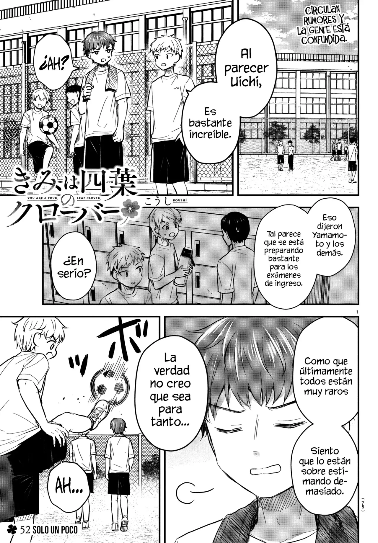 Kimi wa Yotsuba no Clover Capitulo 52: Solo un poco. página 4