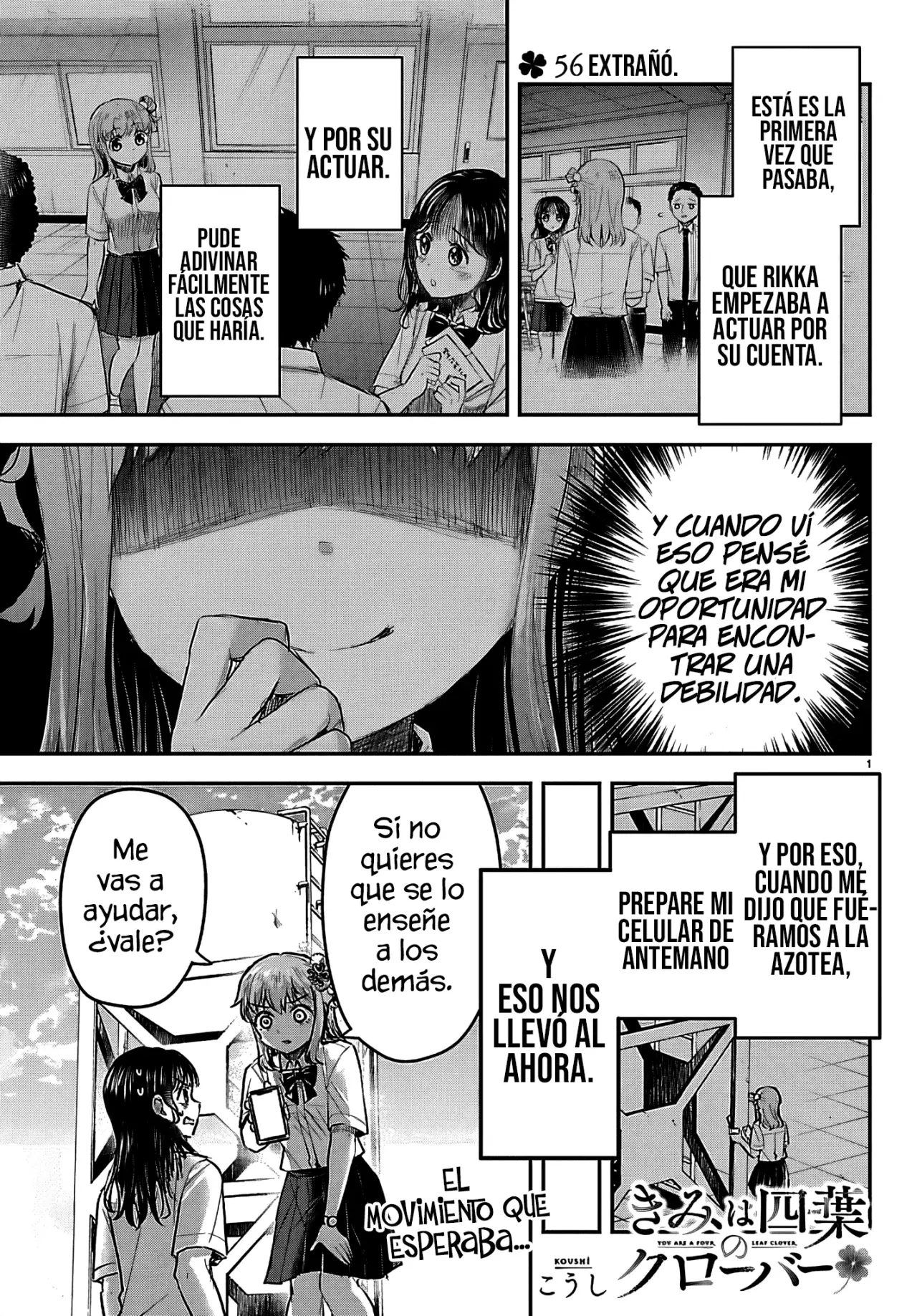 Kimi wa Yotsuba no Clover Capitulo 56: Extraño. página 4