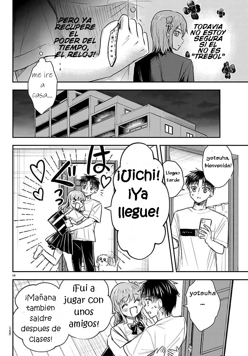 Kimi wa Yotsuba no Clover Capitulo 64: Me pregunto si nos parecemos. página 14