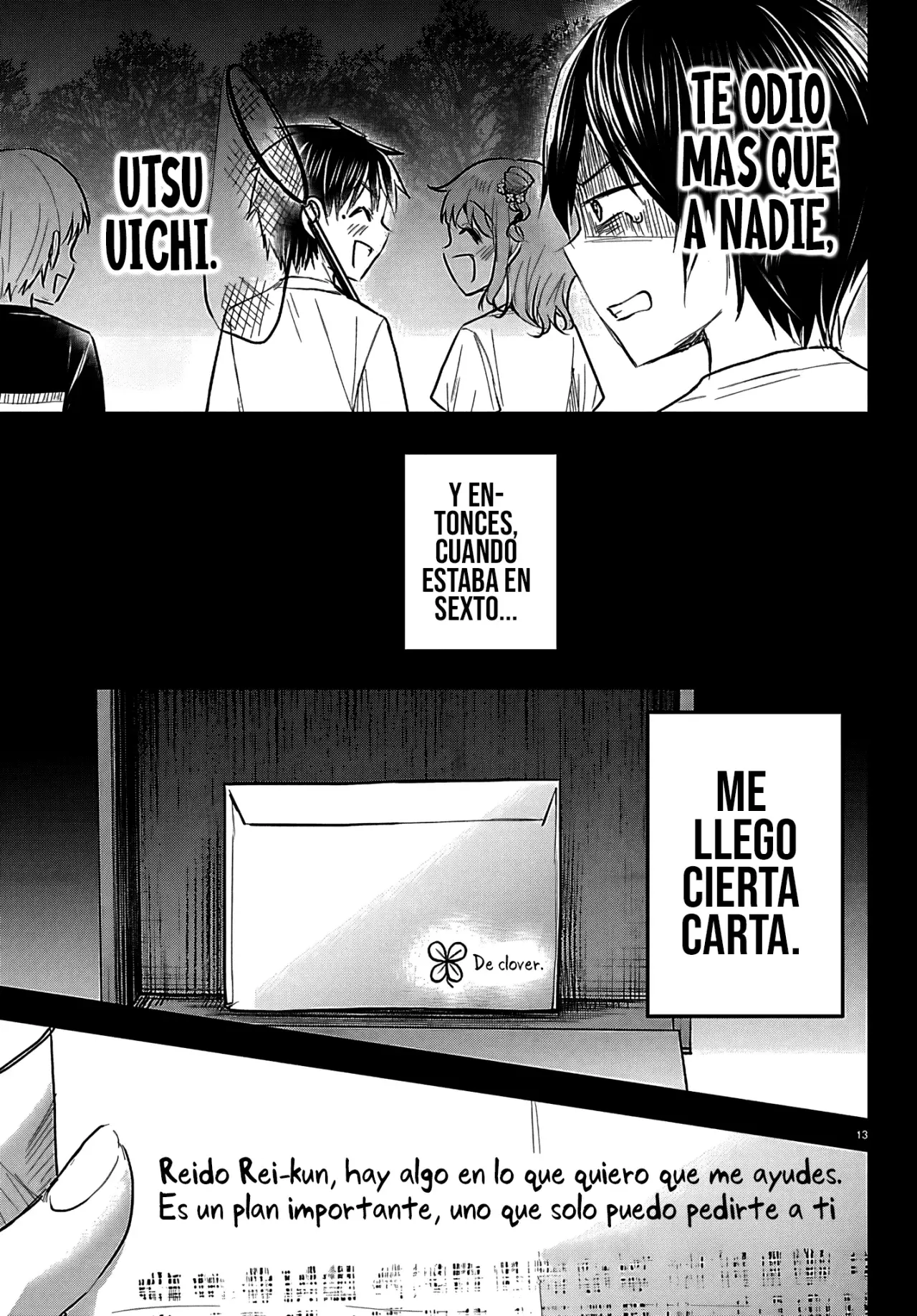 Kimi wa Yotsuba no Clover Capitulo 72: La primera página de la nota póstuma. página 16