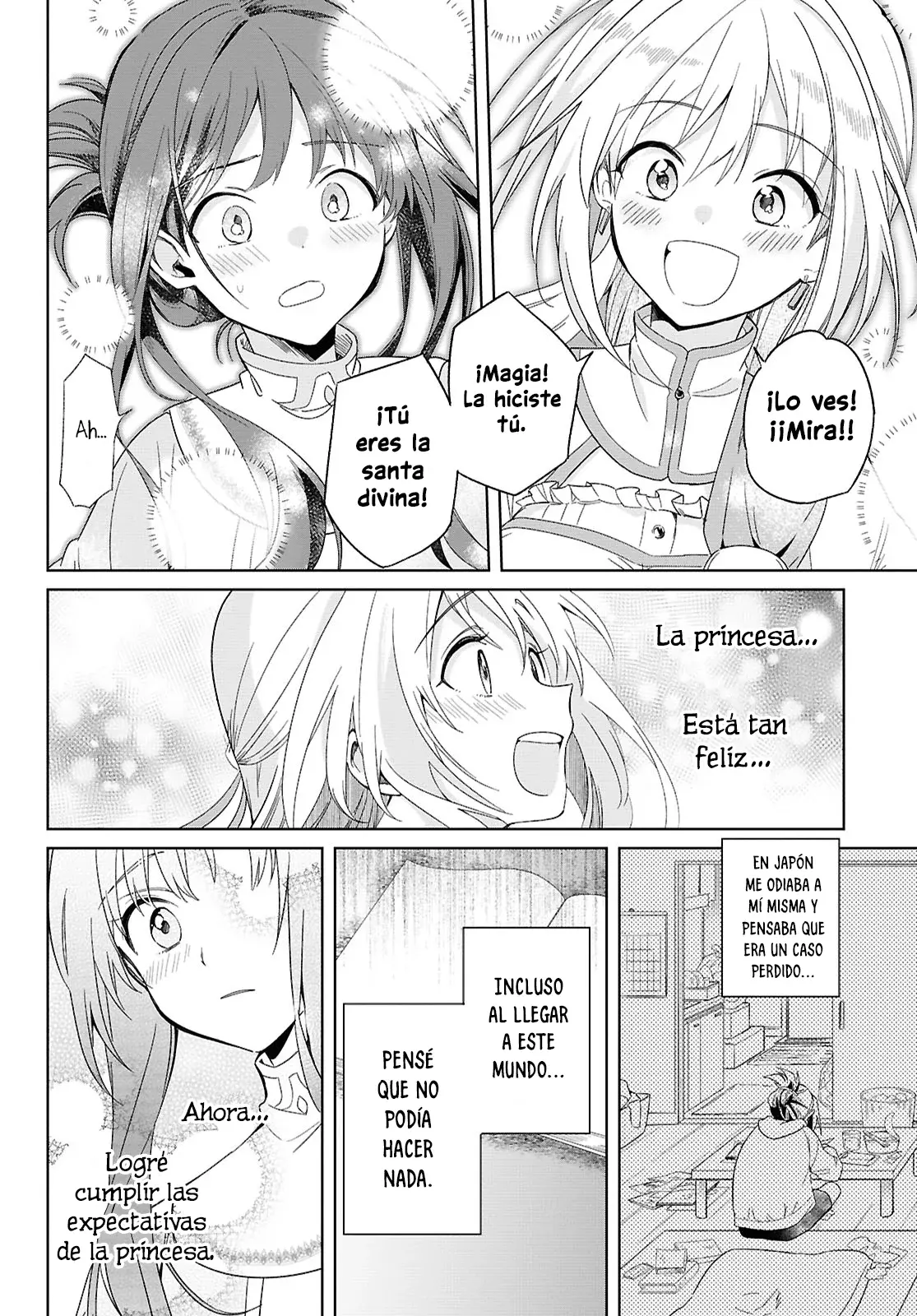 Muryoku Seijo to Munou Oujo ~Maryoku Zero de Shoukansareta Seijo no Isekai Kyuukokuki~ Capitulo 2 página 16