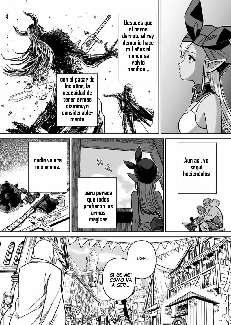 Abandoned ~Tsuyosugite Buki ga Kowareru Yuusha to Buki Shokunin no Elf~ Capitulo 1 página 16