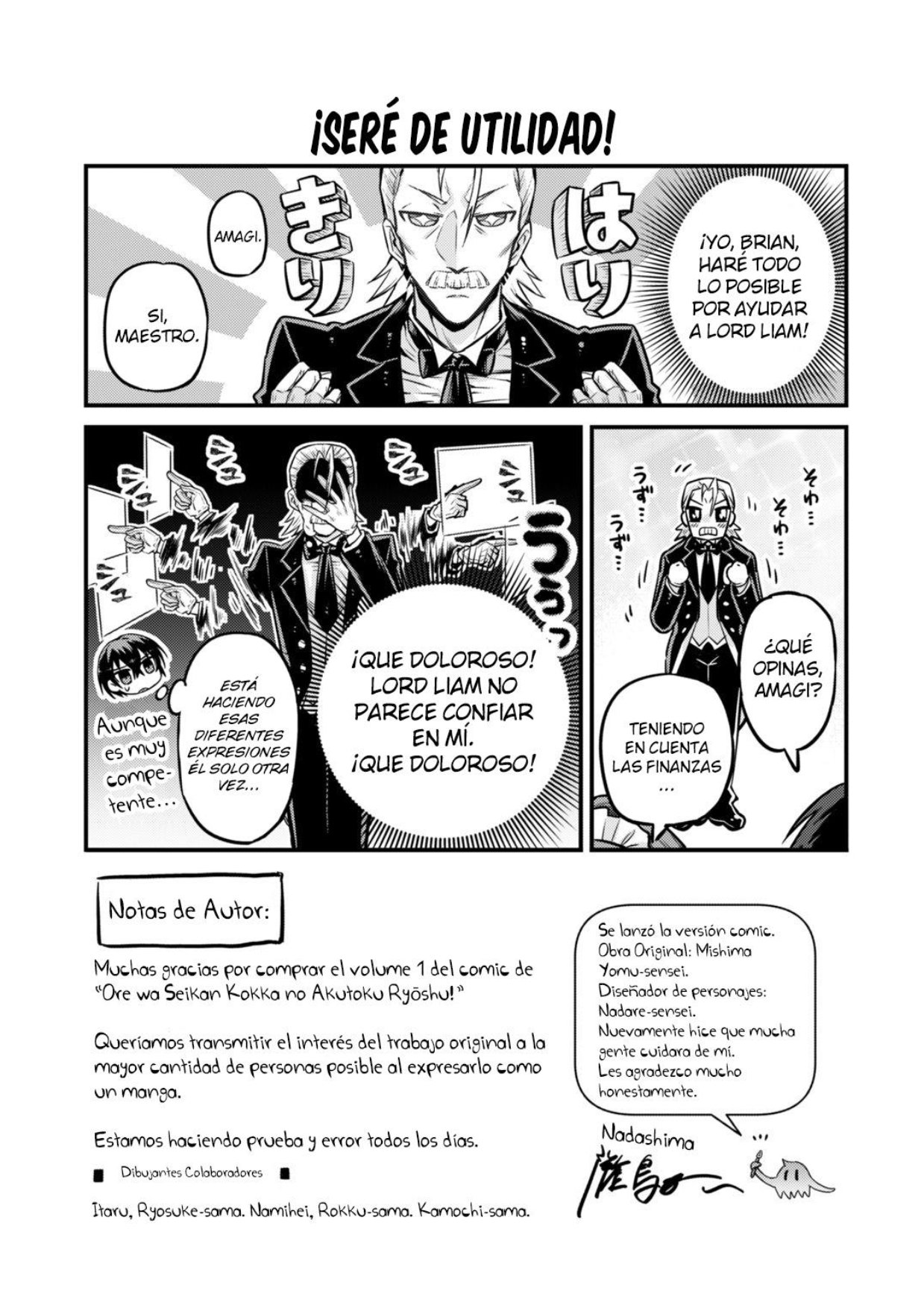 Ore wa Seikan Kokka no Akutoku Ryōshu! Capitulo 7.5: Extras-Manga-Volumen1 página 7