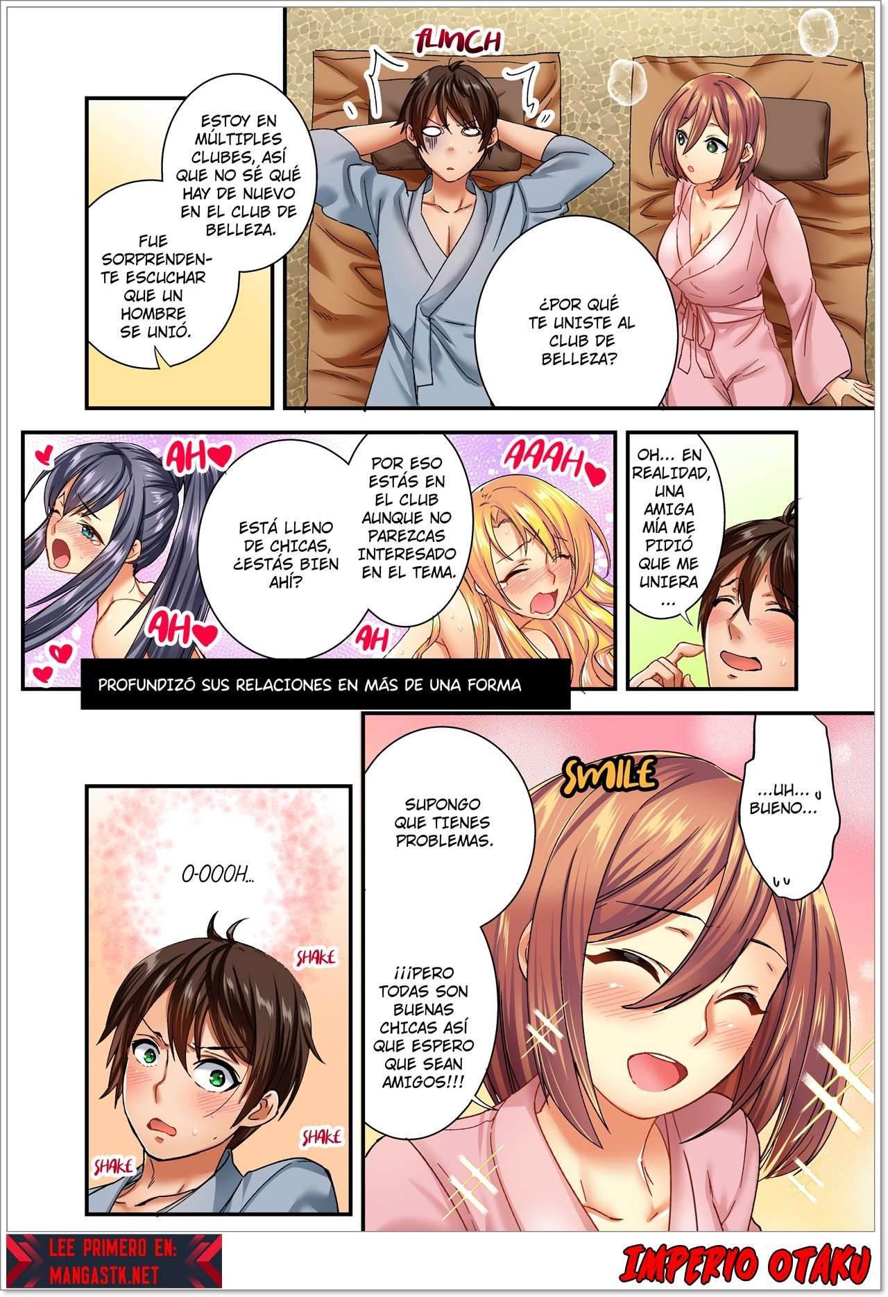 ¡Inserción en un punto lascivo…! Tratamiento de belleza resbaladizo y sensible en un club lleno de chicas Capitulo 7 página 4