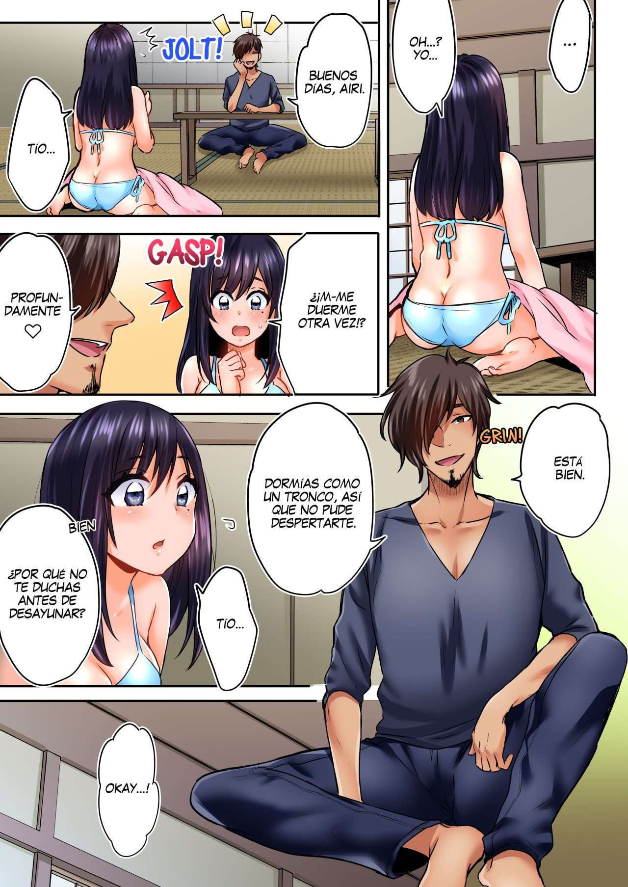 SLEEPING NIECE, SNEAKY UNCLE. HE TEASES HER ALL NIGHT ON A HOT SUMMER NIGHT Capitulo 1 página 5