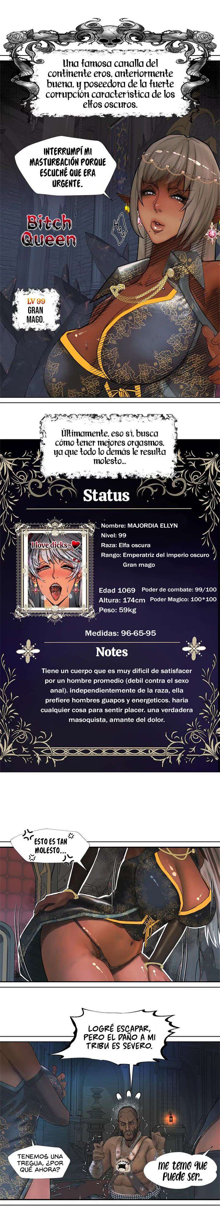 La Reina ELfa Oscura Y El Esclavo Orco Capitulo 1 página 4
