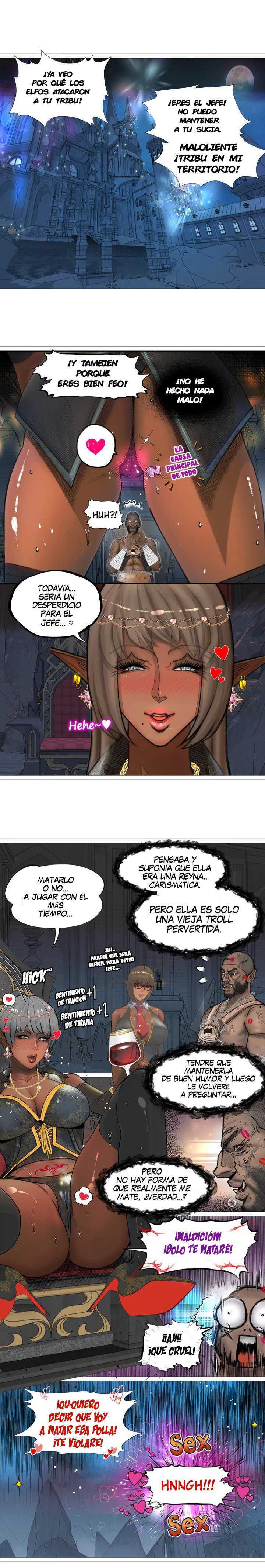 La Reina ELfa Oscura Y El Esclavo Orco Capitulo 2 página 11