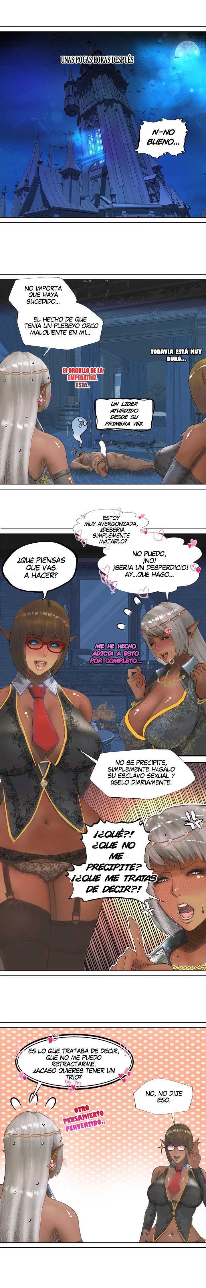 La Reina ELfa Oscura Y El Esclavo Orco Capitulo 2 página 8