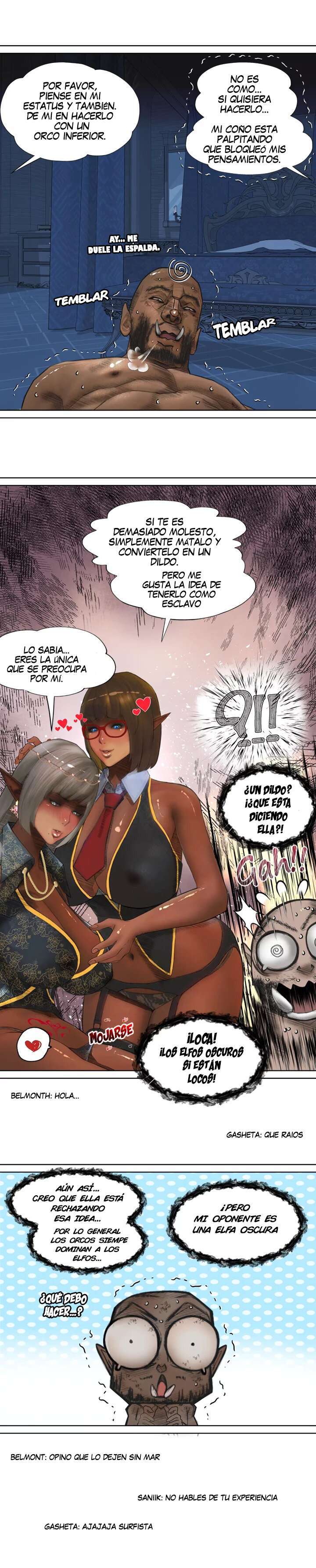 La Reina ELfa Oscura Y El Esclavo Orco Capitulo 2 página 9